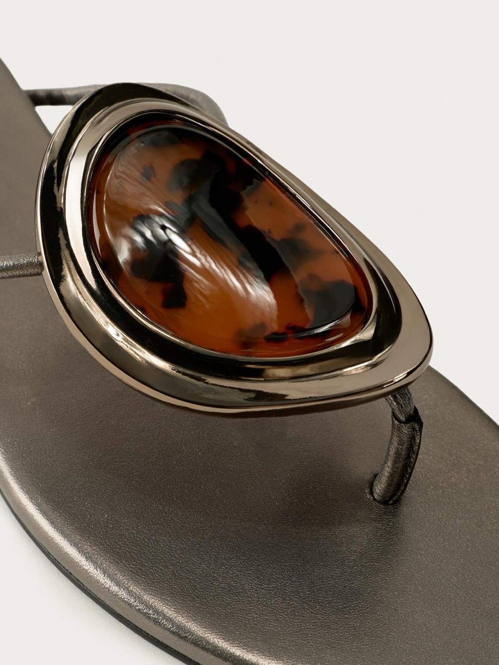 Zara x Marisa berenson flat leather sandals - Picture 5 of 9